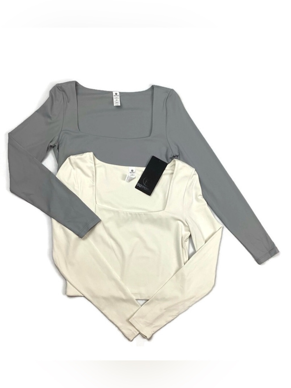 Two 90 Degree by Reflex Crop Square Neck Athletic Tops NEW! Retail $72